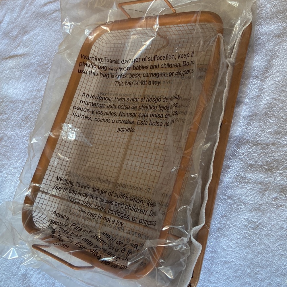 Crofton Copper Crisper Nonstick Basket & Cookie Sheet Two Piece Set - Picture 6 of 9
